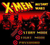 X-Men - Mutant Wars (USA) Title Screen